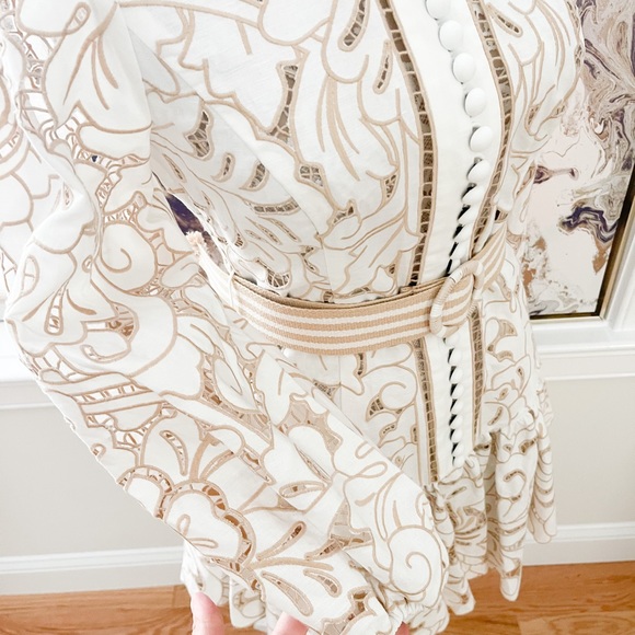 Zimmermann Edie Embroidered Lace Mini Dress - Picture 5 of 14